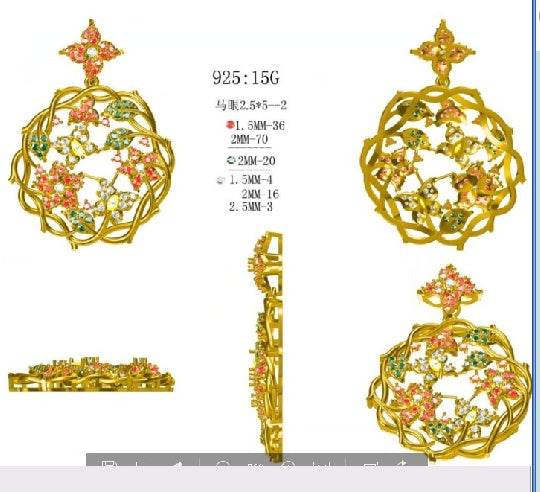 Sterling Silver Semi Mount Pendant Setting Marquise MQ 5X2.5mm - Syzjewelry