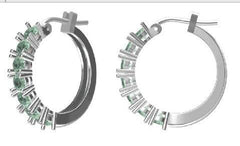 Sterling Silver Semi Mount Earrings Setting Round RD 4x4mm - Syzjewelry