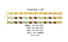 Sterling Silver Semi Mount Bracelet Setting Emerald OCT 8X6mm - Syzjewelry