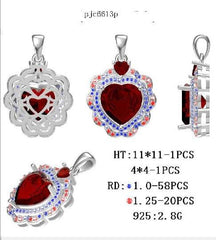 Sterling Silver Semi Mount Pendant Setting Heart HT 11X11mm - Syzjewelry