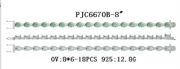 Sterling Silver Semi Mount Bracelet Setting Oval OV 8X6mm - Syzjewelry