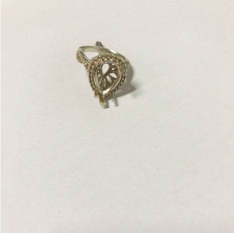 Sterling Silver Semi Mount Ring Setting Round RD Center主石mm - Syzjewelry