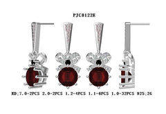 Sterling Silver Semi Mount Earrings Setting Round RD 7x7mm - Syzjewelry