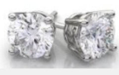 Sterling Silver Semi Mount Earrings Setting Princess SQ 4X4mm - Syzjewelry