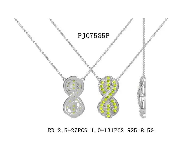 Sterling Silver Semi Mount Pendant Setting Round RD 2.5mm - Syzjewelry