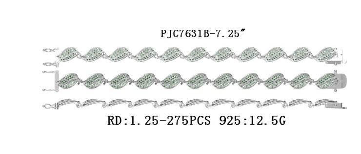 Sterling Silver Semi Mount Bracelet Setting Round RD 1.25mm - Syzjewelry