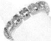 Sterling Silver Semi Mount Bracelet Setting Cushion CU 12X12mm