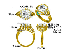 Sterling Silver Semi Mount Ring Setting Round RD Center主石mm - Syzjewelry