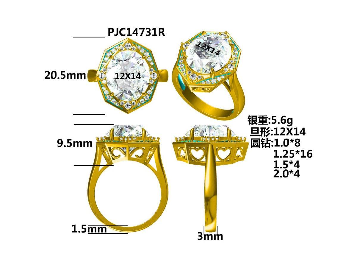 Sterling Silver Semi Mount Ring Setting Round RD Center主石mm - Syzjewelry