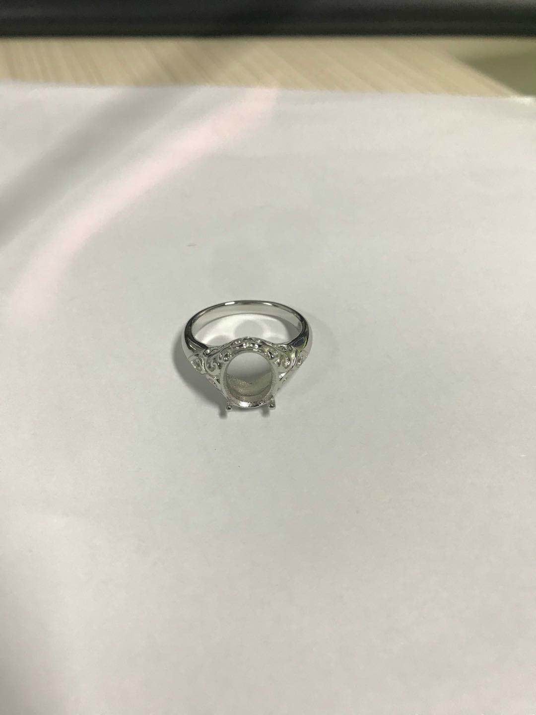 Sterling Silver Semi Mount Ring Setting Oval OV 11X9mm