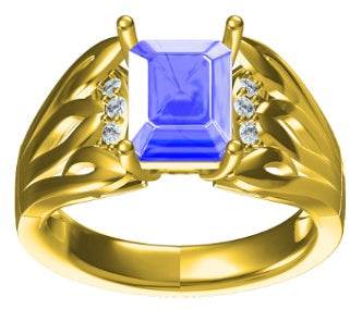 Sterling Silver Semi Mount Ring Setting Cushion CU 9x7mm - Syzjewelry