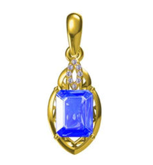 Sterling Silver Semi Mount Pendant Setting Emerald OCT 9X7mm - Syzjewelry