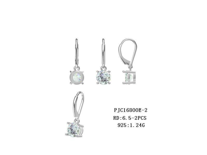 Sterling Silver Semi Mount Earrings Setting Round RD 6.5mm - Syzjewelry