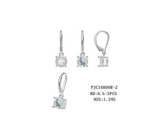 Sterling Silver Semi Mount Earrings Setting Round RD 6.5mm - Syzjewelry