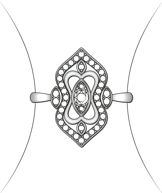 Halbmontierte Ringfassung aus Sterlingsilber, rund, RD, 3 x 3 mm