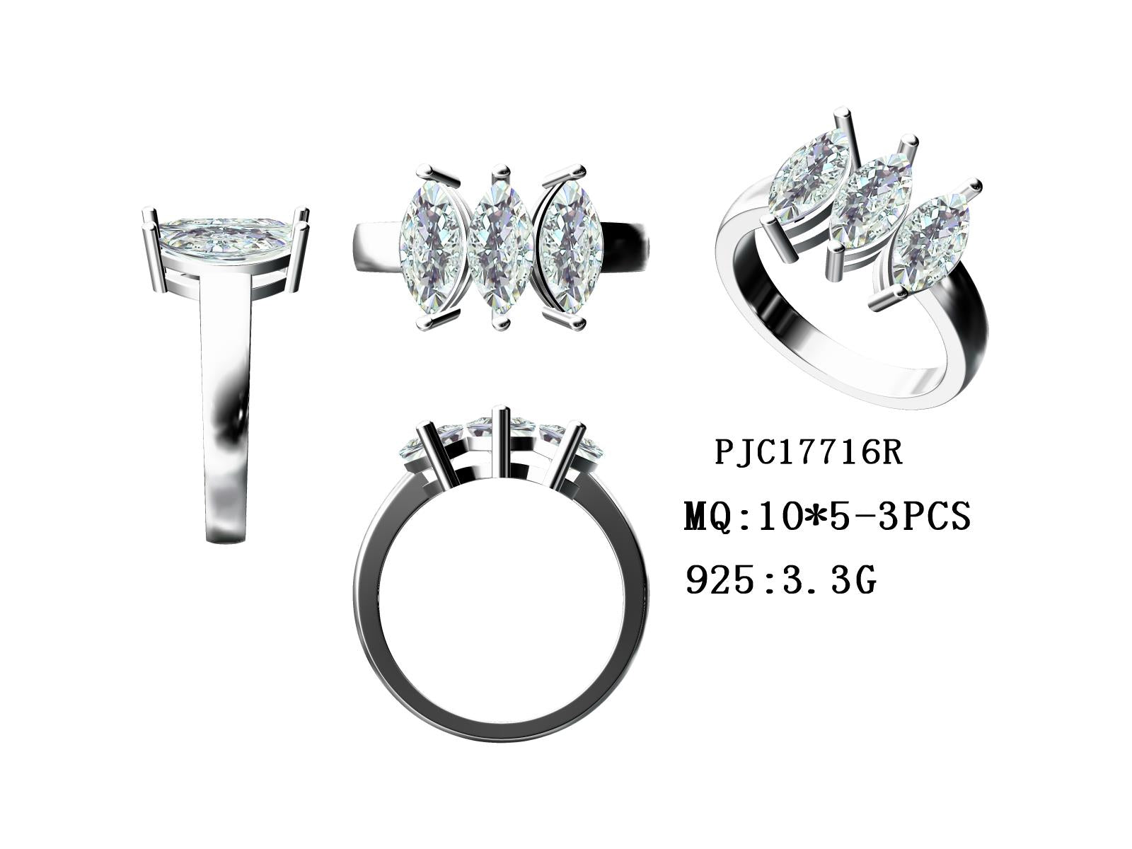 Sterling Silver Semi Mount Ring Setting Marquise MQ 10X5mm