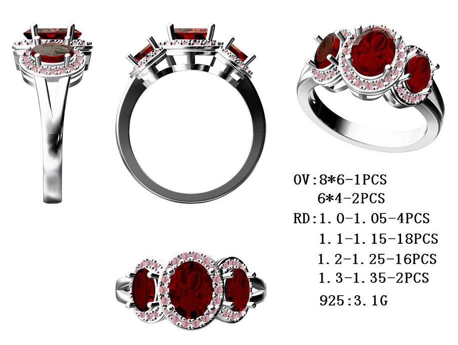 Sterling Silver Semi Mount Ring Setting Oval OV 8X6mm - Syzjewelry