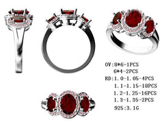 Sterling Silver Semi Mount Ring Setting Oval OV 8X6mm - Syzjewelry