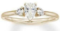 Sterling Silver Semi Mount Ring Setting Pear PE 7X5mm - Syzjewelry