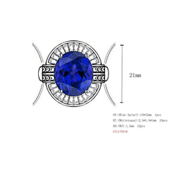 Sterling Silver Semi Mount Ring Setting Oval OV 14X12mm - Syzjewelry