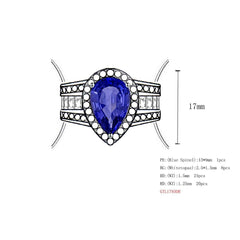 Sterling Silver Semi Mount Ring Setting Pear PE 13X9mm - Syzjewelry