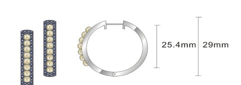 Boucles d'oreilles semi-montées en argent sterling serti rond RD 1,5 mm