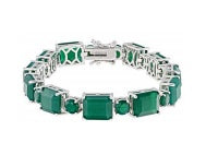 Sterling Silver Semi Mount Bracelet Setting Emerald OCT 10X8mm