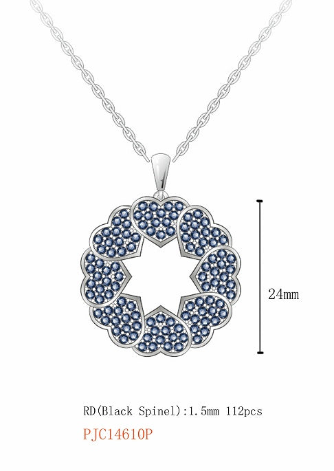 Sterling Silver Semi Mount Pendant Setting Round RD 1.5mm