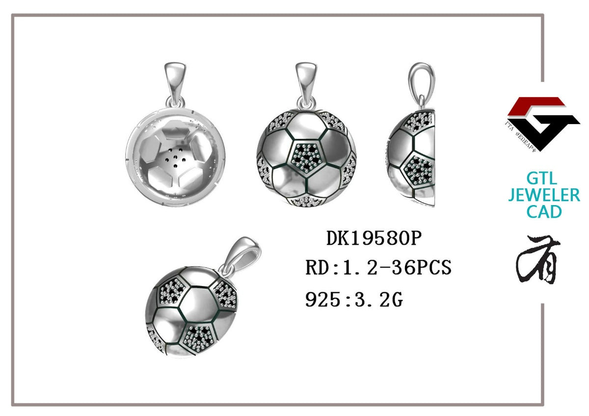 Sterling Silver Semi Mount Pendant Setting Round RD 1.2mm