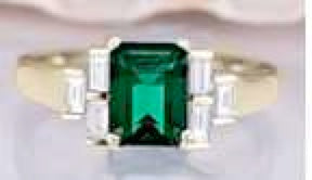 Sterling Silver Semi Mount Ring Setting Emerald OCT 8X6mm