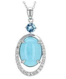 Sterling Silver Semi Mount Pendant Setting Oval OV 16X12mm