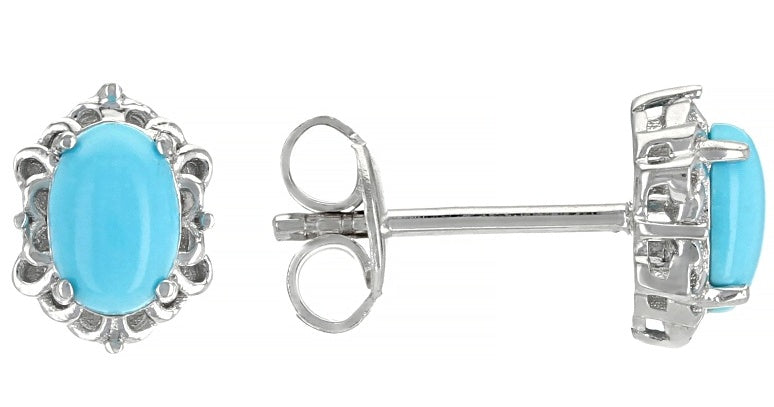 Sterling Silver Semi Mount Earrings Setting Oval OV 6X4mm
