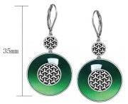 Sterling Silver Semi Mount Earrings Setting Round RD 24x4mm - Syzjewelry