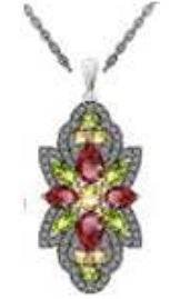 Sterling Silver Semi Mount Pendant Setting Pear PE 7X5mm