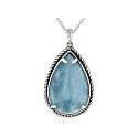 Sterling Silver Semi Mount Pendant Setting Pear PE 27X17mm - Syzjewelry