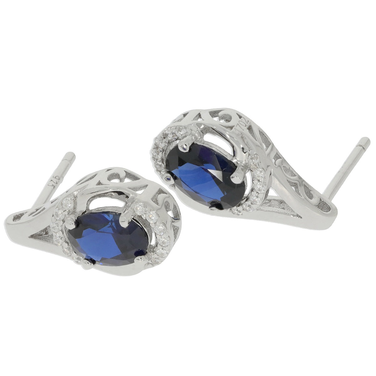 Sterling Silver Semi Mount Earrings Setting Oval OV 7X5mm