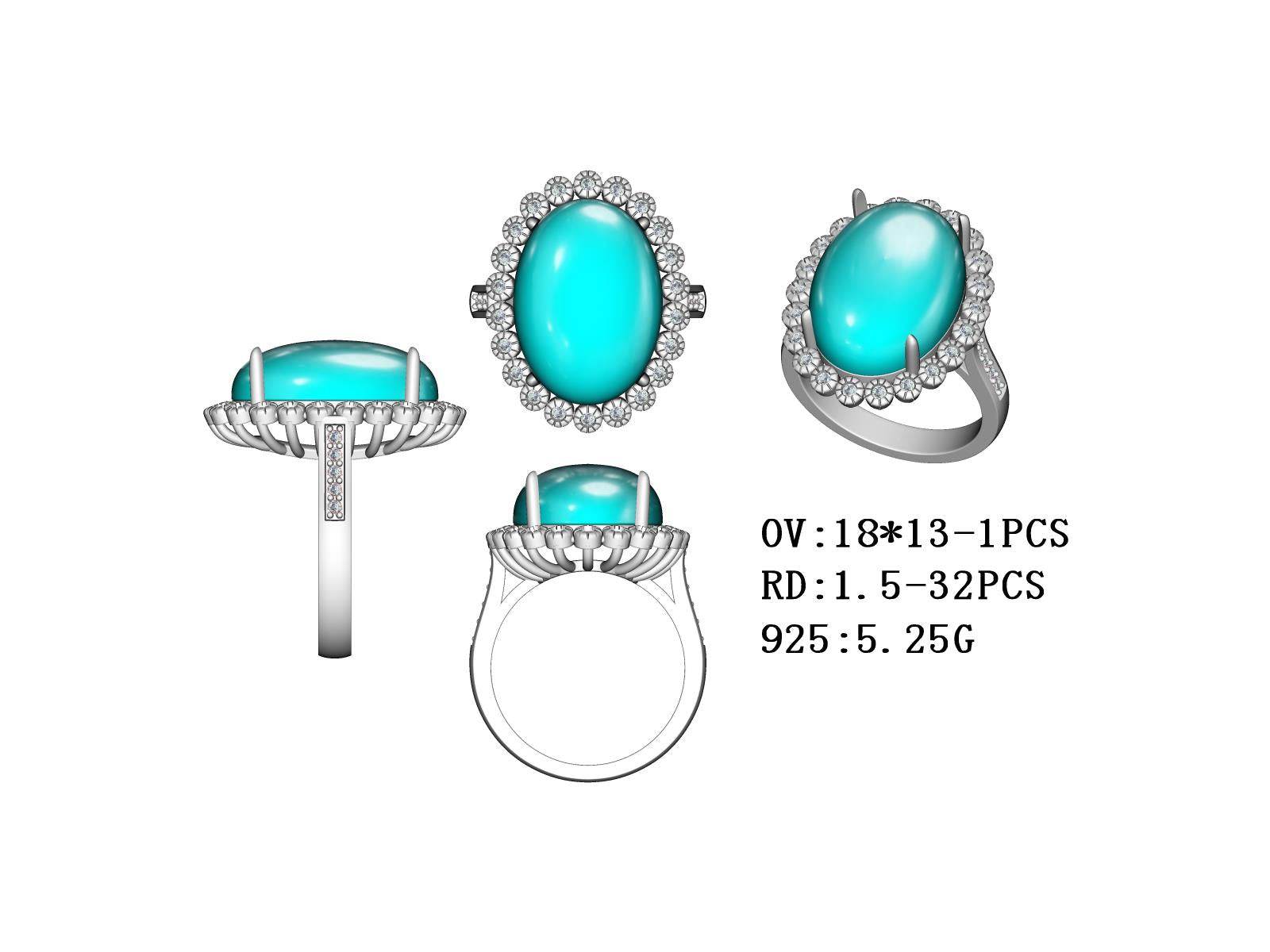 Sterling Silver Semi Mount Ring Setting Oval OV 18X13mm - Syzjewelry