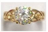 Sterling Silver Semi Mount Ring Setting Round RD 8x8mm - Syzjewelry