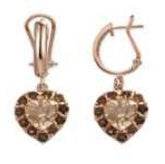 Sterling Silver Semi Mount Earrings Setting Heart HT 5.5X5.5mm