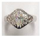 Sterling Silver Semi Mount Ring Setting Oval OV 6X4mm