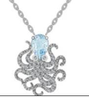 Sterling Silver Semi Mount Pendant Setting Pear PE 8x6mm