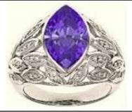 Sterling Silver Semi Mount Ring Setting Marquise MQ 9X4.5mm