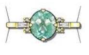 Sterling Silver Semi Mount Ring Setting Oval OV 10X8mm White Topaz - Syzjewelry