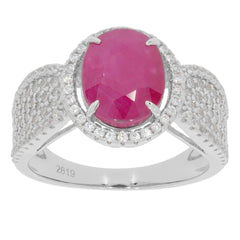Sterling Silver Semi Mount Ring Setting Oval OV 9x7mm Halo Accent - Syzjewelry