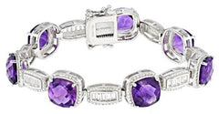 Sterling Silver Semi Mount Bracelet Setting Cushion CU 10X10mm - Syzjewelry
