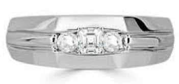 Sterling Silver Semi Mount Ring Setting Princess SQ 4.5X4.5mm