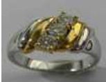Halbmontierte Ringfassung aus Sterlingsilber, rund, RD 4,0 mm 