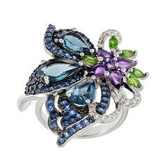 Sterling Silver Semi Mount Ring Setting Pear PE 9X6mm - Syzjewelry